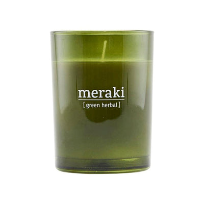 Se Meraki Meraki duftlys grønt glas 35 timer Green herbal ✔ Kæmpe udvalg i Meraki ✔ Hurtig levering: 1 - 2 Hverdage samt billig fragt - Varenummer: KTT-42380-02 og barcode / Ean: '5707644703339 på lager - Udsalg på Indretning - Lysestager & Fyrfadsstager - Duftlys & duftpinde Spar op til 52% - Over 1124 kendte brands på udsalg