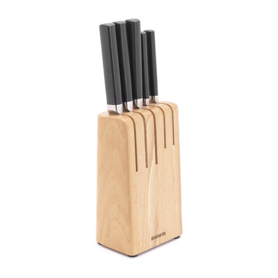 Se Brabantia Profile knivblok med knive 5 stk. Træ ✔ Kæmpe udvalg i Brabantia ✔ Hurtig levering: 1 - 2 Hverdage samt billig fragt - Varenummer: KTT-505701-01 og barcode / Ean: '8710755260483 på lager - Udsalg på Køkken & madlavning - Køkkenknive & Knivtilbehør - Knivsæt Spar op til 57% - Over 1324 kendte brands på udsalg