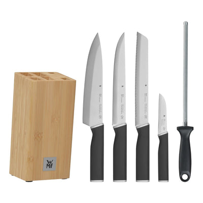 Se WMF Kineo knivblok med 4 knive cromargan Rustfrit stål ✔ Kæmpe udvalg i WMF ✔ Hurtig levering: 1 - 2 Hverdage samt billig fragt - Varenummer: KTT-506727-01 og barcode / Ean: '4000530716828 på lager - Udsalg på Køkken & madlavning - Køkkenknive & Knivtilbehør - Knivsæt Spar op til 54% - Over 1300 kendte brands på udsalg