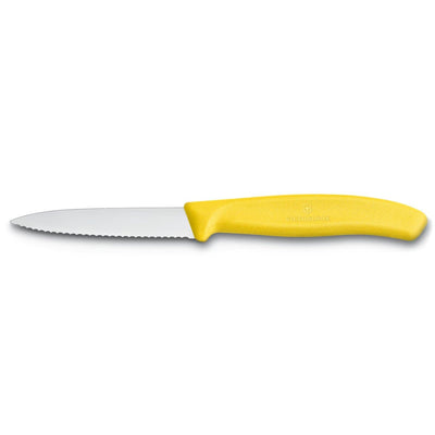 Se Victorinox Swiss Classic grøntsagskniv/universalkniv tandet 8 cm Gul ✔ Kæmpe udvalg i Victorinox ✔ Hurtig levering: 1 - 2 Hverdage samt billig fragt - Varenummer: KTT-508944-01 og barcode / Ean: '7611160032249 på lager - Udsalg på Køkken & madlavning - Køkkenknive & Knivtilbehør - Skrællekniv Spar op til 58% - Over 1122 kendte brands på udsalg