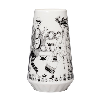 Se Arabia Emilia vase 19 cm Sort/Hvid ✔ Kæmpe udvalg i Arabia ✔ Hurtig levering: 1 - 2 Hverdage samt billig fragt - Varenummer: KTT-586469-01 og barcode / Ean: '6411801012682 på lager - Udsalg på Indretning - Dekoration - Vaser Spar op til 63% - Over 1334 design mærker på udsalg