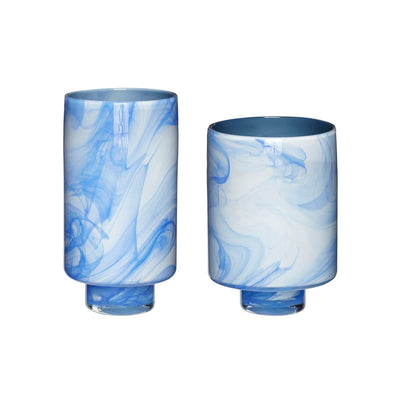 Se Hübsch Hübsch vase 2-pak Hvid-blå ✔ Kæmpe udvalg i Hübsch ✔ Hurtig levering: 1 - 2 Hverdage samt billig fragt - Varenummer: KTT-603849-01 og barcode / Ean: '5712772101179 på lager - Udsalg på Indretning - Dekoration - Vaser Spar op til 59% - Over 1122 kendte brands på udsalg