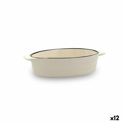 Kasserolle Quid Cocco Oval Keramik Hvid 19 x 10,5 x 5 cm 12 pak