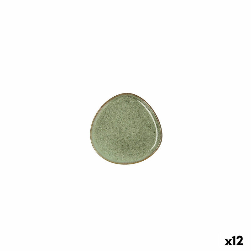 Flad tallerken Bidasoa Ikonic Grøn Keramik 11 x 11 cm 12 stk 12 pak