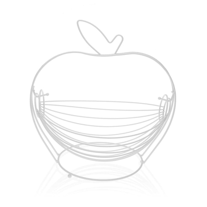 Frugtskål Versa Hvid Æble Stål 24,5 x 29,5 x 30 cm