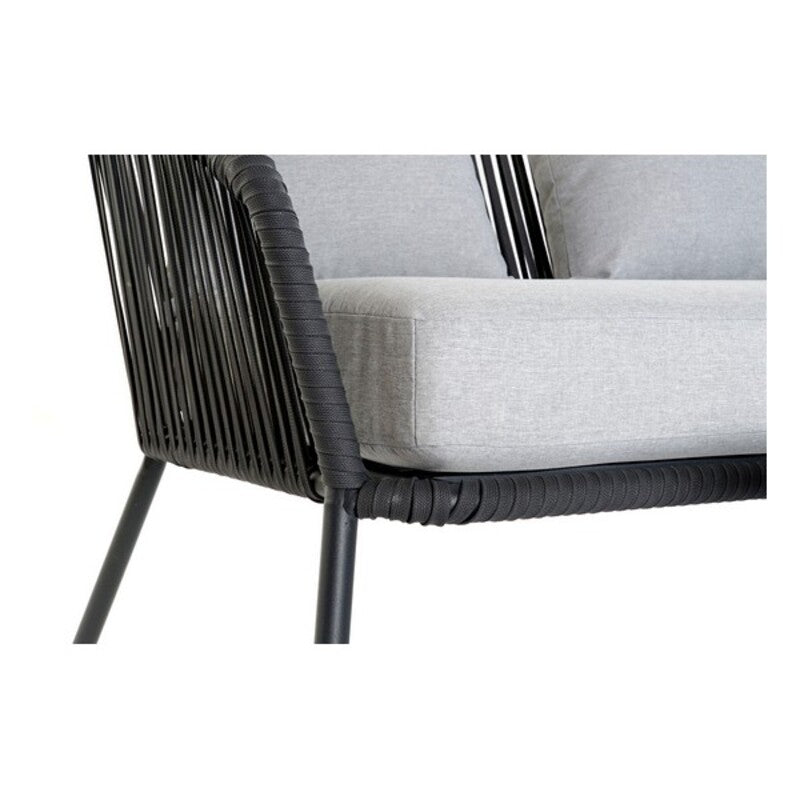 Sofa og spisebordssæt DKD Home Decor MB-179039 Grå Have Polyester Tov Aluminium (151,5 x 72 x 70 cm) (4 pcs)