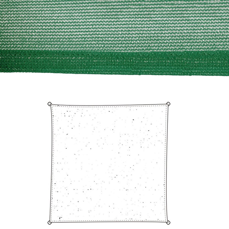 Skyggesejl Markise Grøn Polyetylen 300 x 300 x 0,5 cm