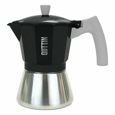Italiensk espresso kaffebrygger Quttin 9 Kopper Aluminium Stål 450 ml 6 stk