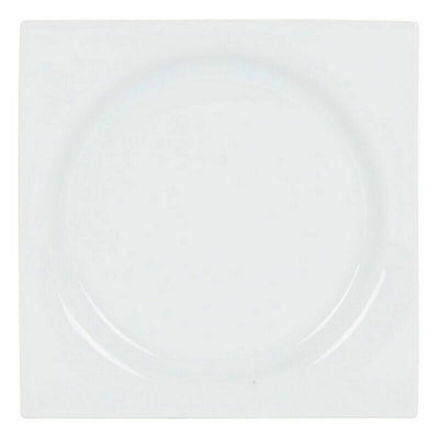Desserttallerken Inde Zen Porcelæn Hvid 18 x 18 x 2,5 cm (6 enheder)
