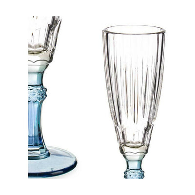 Champagneglas Exotic Krystal Blå 6 stk 170 ml