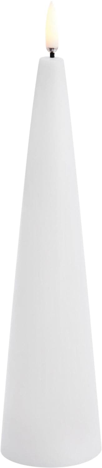 Se Uyuni LED Cone Candle, Nordic White, Smooth, 5,8x21,5 cm - Led Stearinlys ❤ Stort online udvalg i Uyuni ❤ Meget billig fragt og hurtig levering: 1 - 2 hverdage - Varenummer: MGS-S12476597 og barcode / Ean: 5708311308253 på lager - Udsalg på Bolig - Interiør - Lysestager - LED Stearinlys Spar op til 65% - Over 857 kendte brands på udsalg