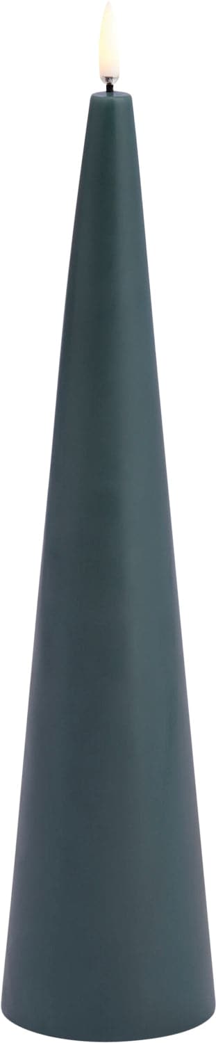 Se Uyuni LED Cone Candle, Pine Green, Smooth, 6,8x30 cm - Led Stearinlys ❤ Stort online udvalg i Uyuni ❤ Meget billig fragt og hurtig levering: 1 - 2 hverdage - Varenummer: MGS-S12476602 og barcode / Ean: 5708311308291 på lager - Udsalg på Bolig - Interiør - Lysestager - LED Stearinlys Spar op til 53% - Over 857 kendte brands på udsalg