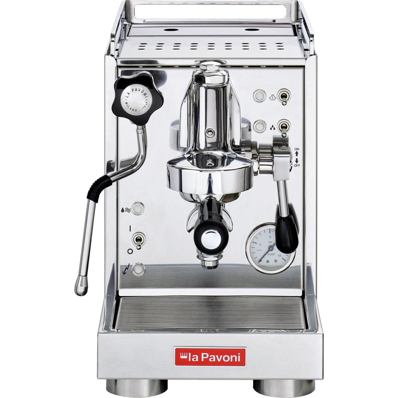 Se La Pavoni Kaffemaskine Cellini Mini poleret stål ✔ Kæmpe udvalg i La Pavoni ✔ Meget billig fragt og hurtig levering: 1 - 2 hverdage - Varenummer: KTO-LPSMCS01EU og barcode / Ean: &