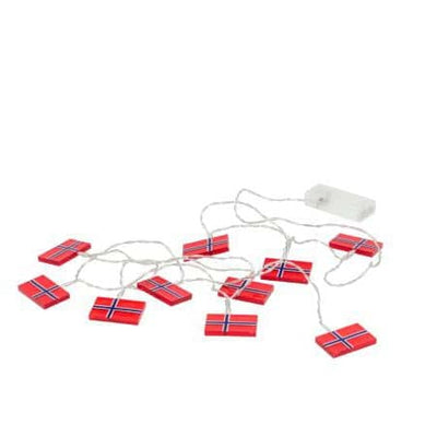 Se Celebrate - LED lyskæde m. 10 norske flag 50 cm Rød/Blå ❤ Stort online udvalg i Celebrate ❤ Meget billig fragt og hurtig levering: 1 - 2 hverdage - Varenummer: RKTK-FH25745 og barcode / Ean: '5722000257455 på lager - Udsalg på Spar op til 52% - Over 1354 kendte brands på udsalg