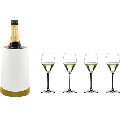 Se Riedel Summer Set Prosecco med vinkøler, hvid/guld ✔ Kæmpe udvalg i Riedel ✔ Meget billig fragt og hurtig levering: 1 - 2 hverdage - Varenummer: KTO-R5441/85P-109-630-00 og barcode / Ean: på lager - Udsalg på Champagneglas Spar op til 53% - Over 1354 design brands på udsalg