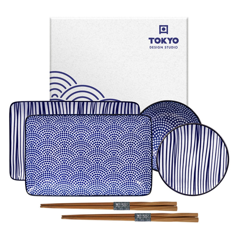 Se Tokyo Design Studio Nippon Blue sushisæt 6 dele ✔ Kæmpe udvalg i Tokyo Design Studio ✔ Meget billig fragt og hurtig levering: 1 - 2 hverdage - Varenummer: KTO-17991 og barcode / Ean: &