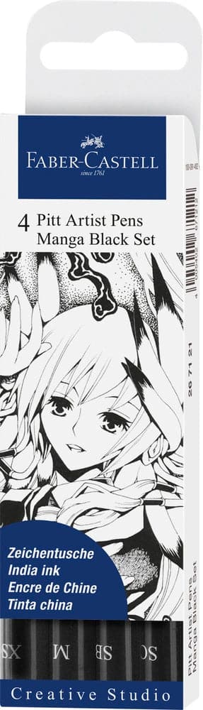 Se Faber-Castell Pitt art manga 4 ass sort online her - Ean: 4005402671212