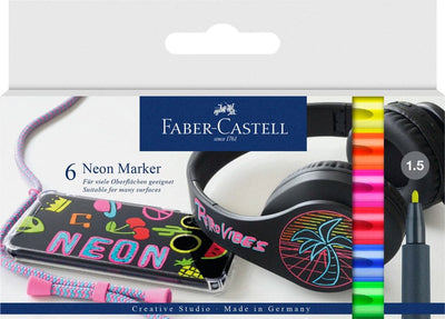 Se Faber-Castell Marker neon til sten glas plastik online her - Ean: 4005401608066