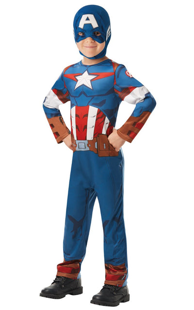 Se Captain America Classic Avengers børnekostume (3-9 år) ✔ Kæmpe udvalg i  Rubie's ✔ Hurtig levering: 1 - 2 Hverdage samt billig fragt - Varenummer: MMA-203640832 og barcode / Ean:  på lager - Udsalg på Avengers Børnekostumer Spar op til 55% - Over 1147 kendte brands på udsalg