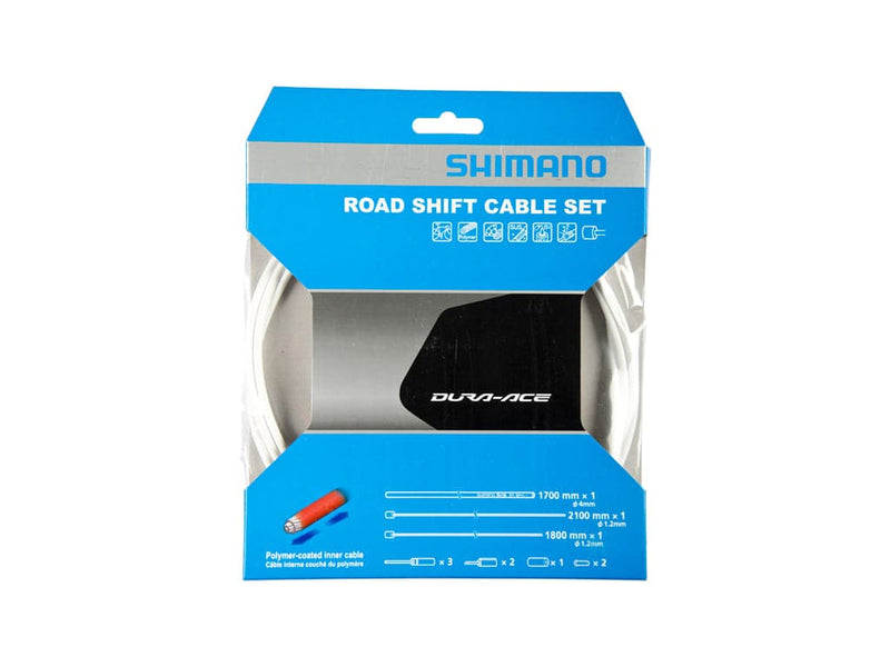 Se Shimano Dura Ace gearkabelsæt - Road Polymer - For-og bagskifter kabel komplet - Hvid ❤ Stort online udvalg i Shimano ❤ Hurtig levering: 1 - 2 Hverdage samt billig fragt - Varenummer: CKP-4524667317135 og barcode / Ean: &