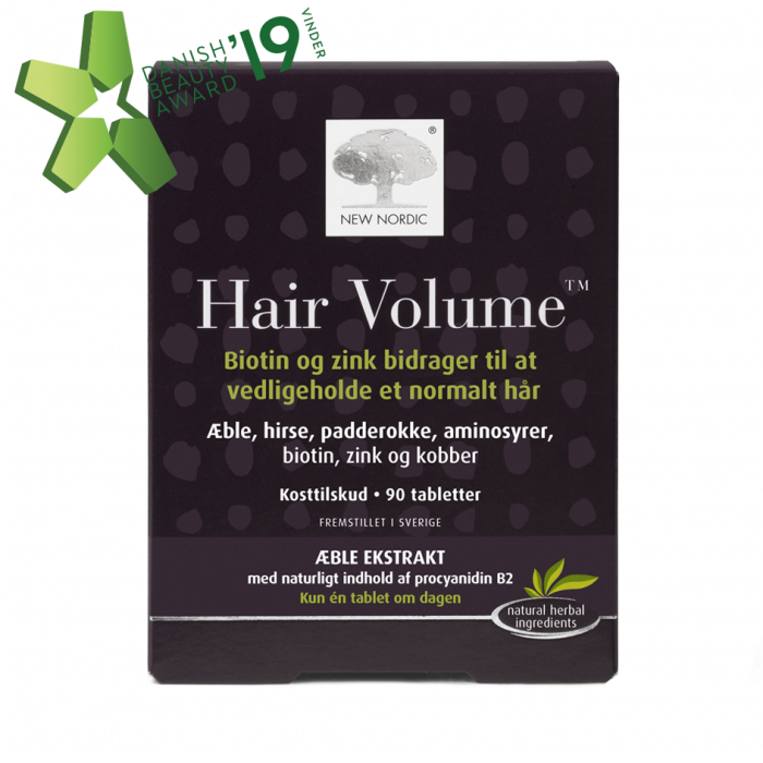 Se New Nordic Hair Volume&trade; 90 tabl. LETTERE BESKADIGET EMBALLAGE ❤ Stort online udvalg i New Nordic ❤ Hurtig levering: 1 - 2 Hverdage samt billig fragt - Varenummer: HG-45951-1 og barcode / Ean: &
