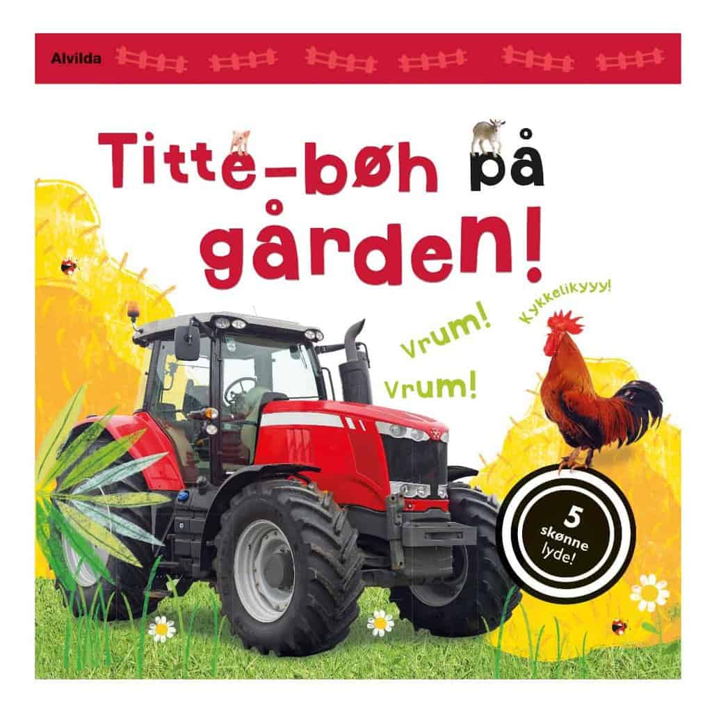 Alvilda bogen Titte-bøh på Gården med flapper og bondegårdsdyr