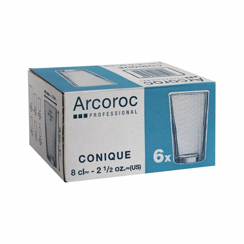 Drikkeglas Arcoroc Conique Drikkeglas 6 stk 8 cl
