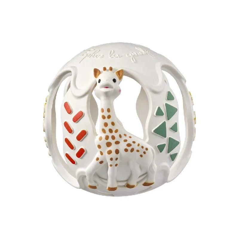 Sophie la Girafe aktivitetsbold i naturgummi med sensoriske mønstre