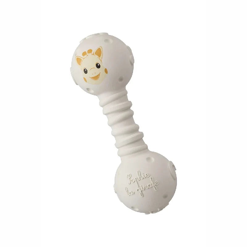 Sophie la Girafe rangle med håndtag, kugler og klokker i naturligt gummi
