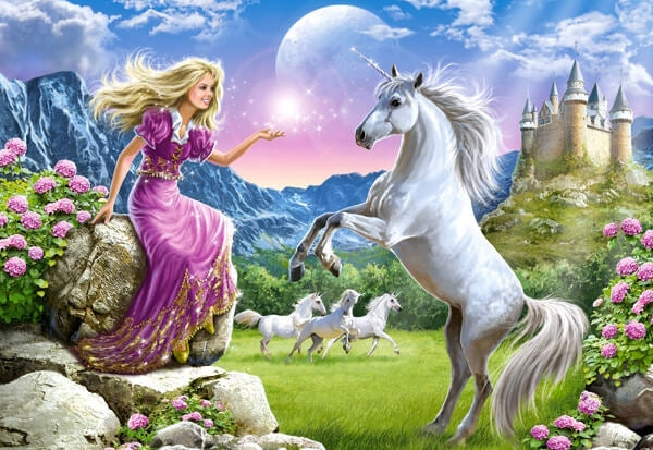 Børnepuslespil My Friend Unicorn fra Castorland med 180 brikker