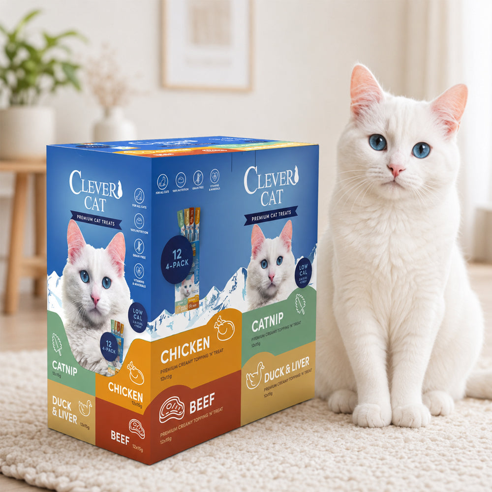 Se Clever Cat Creamy Godbidder - 4 Smage i Mixpakke - 4 pakker ✔ Kæmpe udvalg i Satana - Køb online på udsalg og tilbud lige nu ✔ Super billig fragt og lynhurtig levering - Varenummer: Satana-44219714601038 på lager - Udsalg på Mad & drikke > Spar helt op til 79% - Stort udsalg på over 739 brands