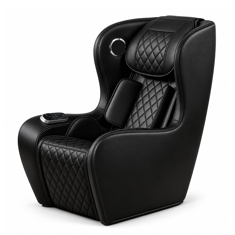 Sort 3D massagestol 988C6 Mini med Zero Gravity og varmeterapi