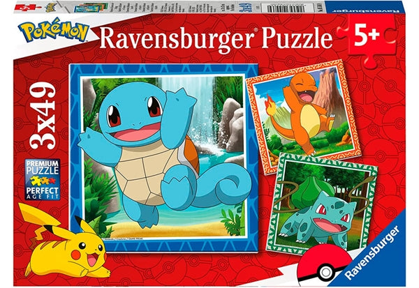 Ravensburger Pokémon puslespil med 3 x 49 brikker