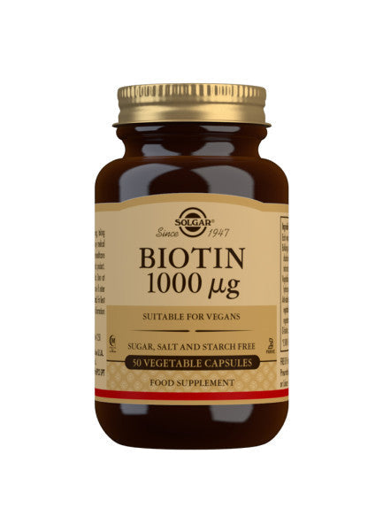 Solgar Biotin B7 1000 kosttilskud med 50 kapsler