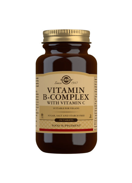 Stor pakning med Solgar B-Complex med C-vitamin, 250 tabletter
