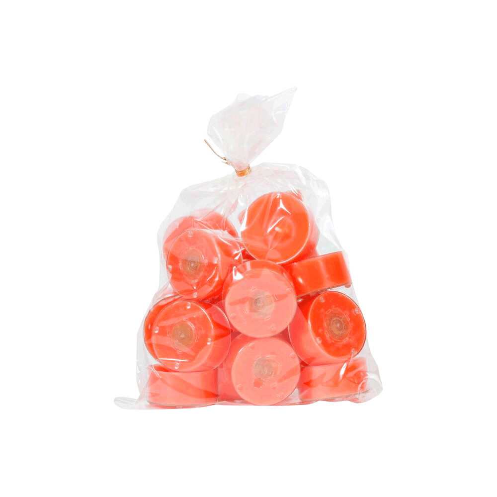 Orange fyrfadslys fra Edelweiss, 20 stk. i pose, 4 timers brændetid