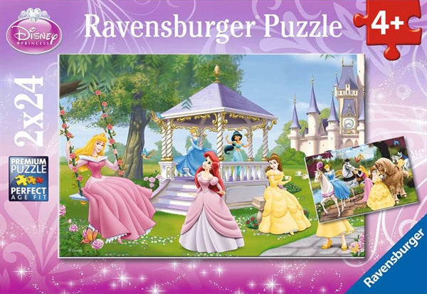 Børnepuslespil Disney Enchanting Princesses fra Ravensburger, 2 x 24 brikker
