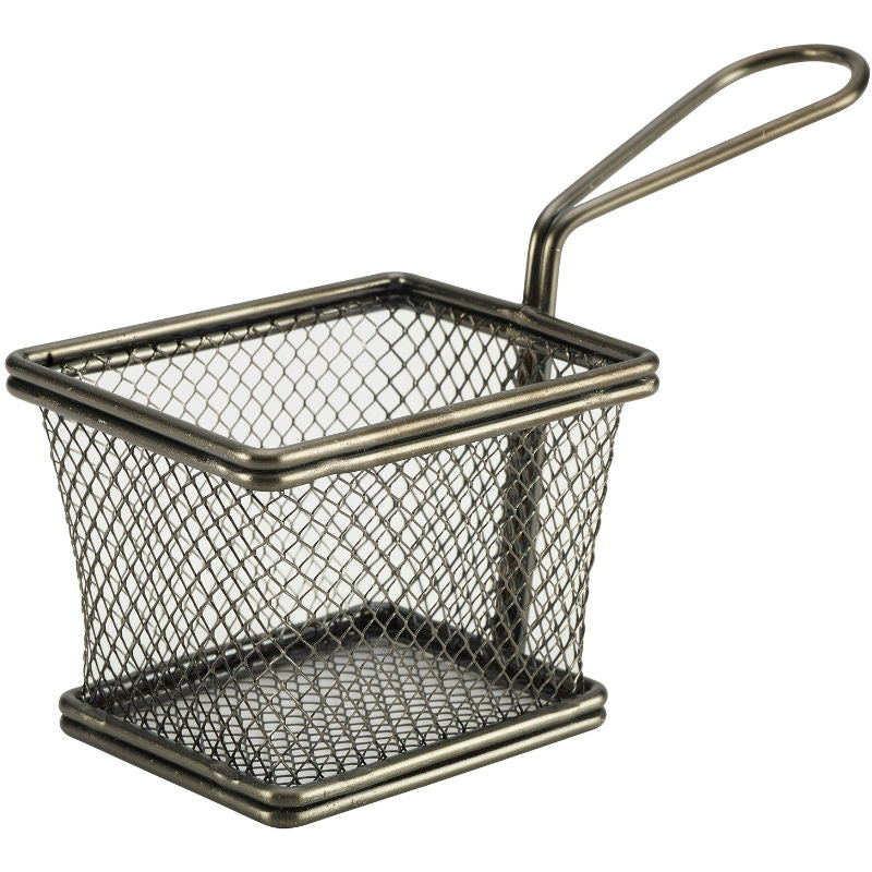 Se Mini Friturekurv Til Servering Af Pomfritter Sort 10 x 8 x 7.5cm Rustfrit Stål ✔ Kæmpe udvalg i Genware - Køb online på udsalg og tilbud lige nu ✔ Hurtig levering til lave fragtpriser - Varenummer: Barlife-701410 og på lager - Udsalg på Køkken - Køkkenartikler Få op til 67% i rabat - Shop udsalg fra mere end 1.798 mærker