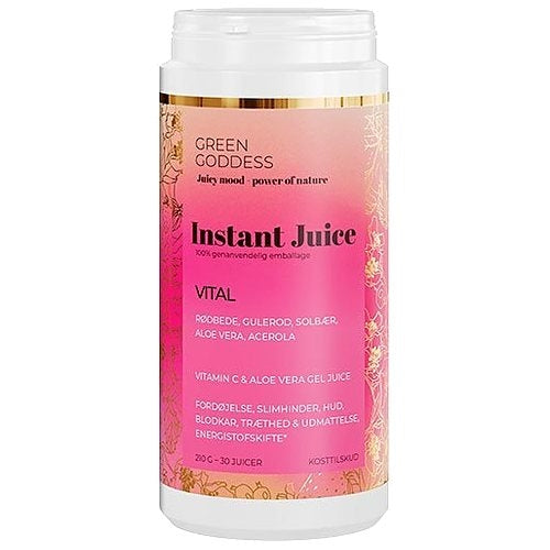 Pakning med Instant Juice Vital, 210 gram, fra Green Goddess