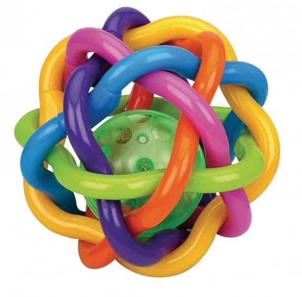 Playgro Bendy Ball blød aktivitetsbold i flotte farver med klokke