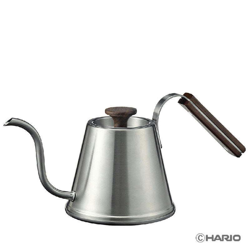 Hario Drip hældekedel på 600 ml i rustfrit stål og valnød