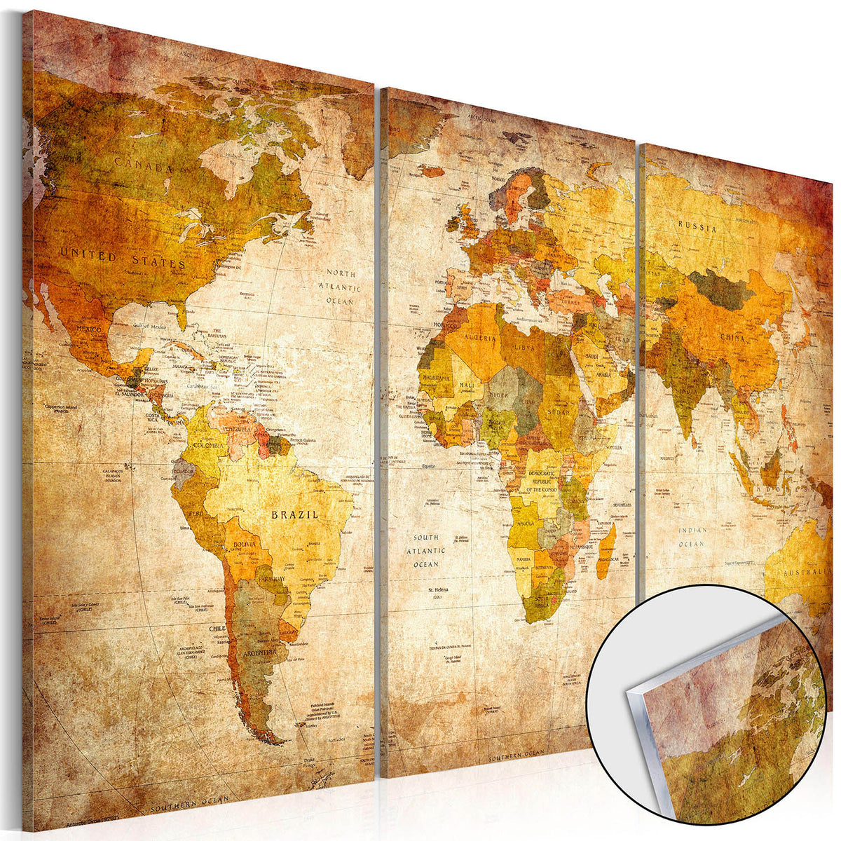 Se Artgeist verdenskort - Antique Journeys plexiglas billede, 3-delt - flere størrelser 120x80 ❤ Kæmpe udvalg i Artgeist - Køb online på udsalg og tilbud lige nu ❤ Super billig fragt og lynhurtig levering - Varenummer: Boboonline-40060-5330 og barcode / Ean: 5903143776113 på lager - Udsalg på Interiør,Billeder og andet til væggen,Billeder,Billeder - Print på glas Op til 61% rabat - Mere end 1.329 populære mærker på udsalg