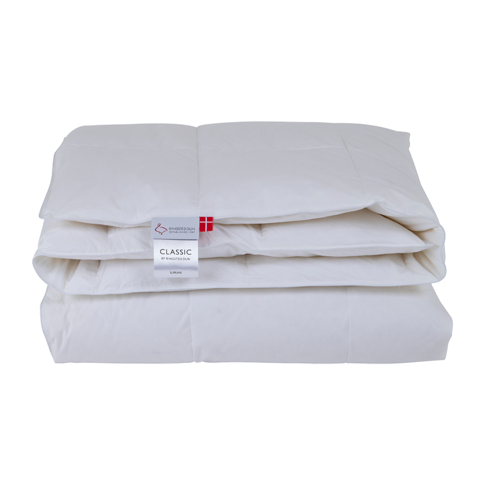 Ringsted Dun Classic Supreme moskusdyne i satin, størrelse 140 x 220 cm
