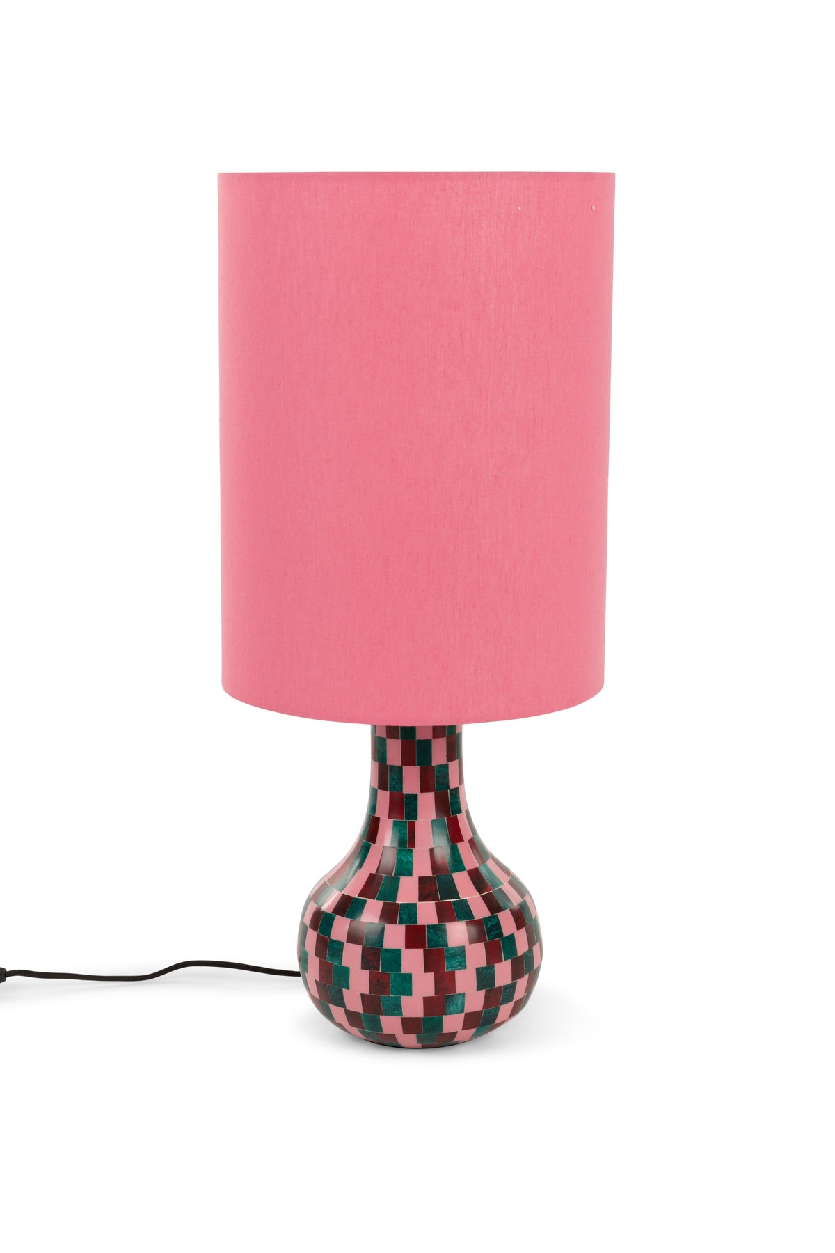 Lyserød og multifarvet bordlampe i jern fra Bold Monkey, Don't Be Afraid of Colour