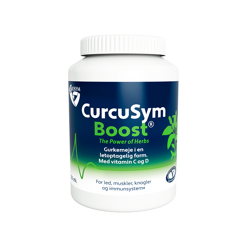 Biosym CurcuSym Boost gurkemeje-kapsler med vitamin C og D, 100 stk