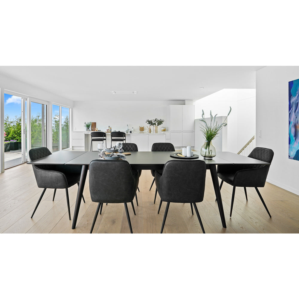 Se House Nordic - Harbo Spisebordsstol - mørkegrå kunstlæder - Sæt af 2 stk. ❤ Kæmpe udvalg i House Nordic - Køb online på udsalg og tilbud lige nu ❤ Billig fragt og hurtig levering - Varenummer: Bolig&Haven-41240570396823 og barcode / Ean: 5713917006557 på lager - Udsalg på Store besparelser – op til 77% - Store besparelser på over 2.739 brands