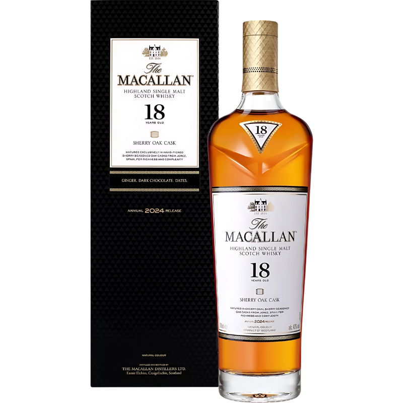Se Macallan Sherry Oak 18 Yo Highland Single Malt Fl 70 2024 ✔ Kæmpe udvalg i Macallan - Køb online på udsalg og tilbud lige nu ✔ Super billig fragt og lynhurtig levering - Varenummer: Barlife-1503499 og på lager - Udsalg på Drikkevarer Store besparelser – op til 71% - Store besparelser på over 2.739 mærker