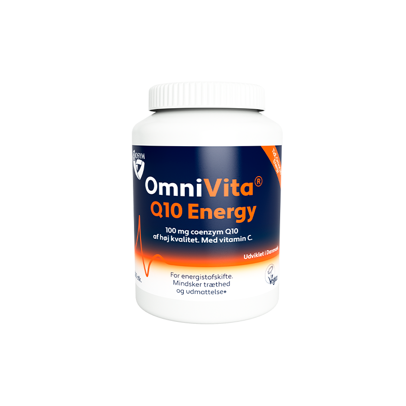 Biosym OmniVita Q10 Energy kosttilskud med Q10 og vitaminer, 100 kapsler