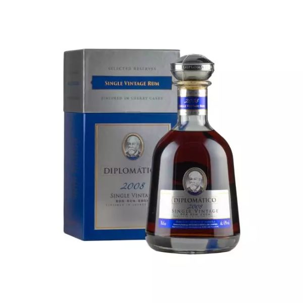 Flaske Diplomatico Single Vintage 2008, årgangsrom på 70 cl