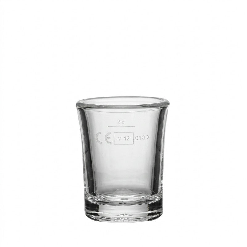 Klart shotglas på 2 cl i polycarbonat fra Glass4ever